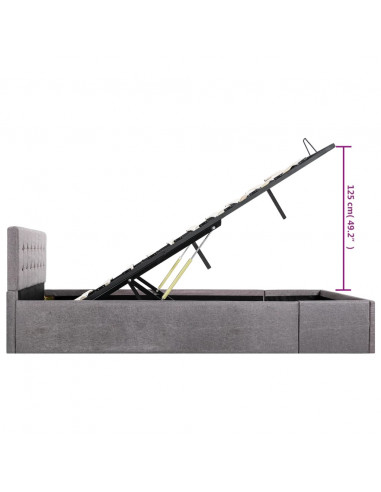 Giroletto con Contenitore Grigio Talpa in Tessuto 140x200 cm