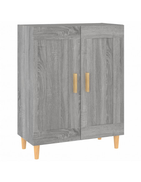 Credenza Grigio Sonoma 69,5x34x90 cm in Legno Multistrato