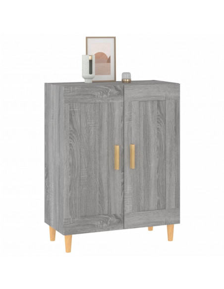 Credenza Grigio Sonoma 69,5x34x90 cm in Legno Multistrato