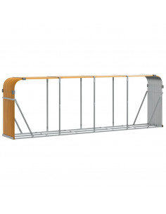 Portaceppi Marrone Chiaro 300x45x100 cm in Acciaio Zincato 2