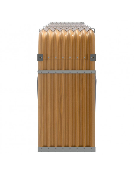 Portaceppi Marrone Chiaro 300x45x100 cm in Acciaio Zincato