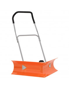 Pala da Neve Doppio Angolo Manico Allungabile Arancione Acciaio 2