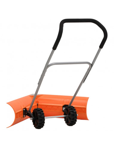 Pala da Neve Doppio Angolo Manico Allungabile Arancione Acciaio