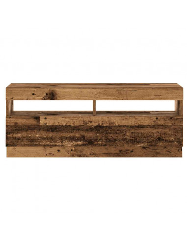 Mobile Porta TV con LED Legno Antico 100x35x40 cm Truciolato