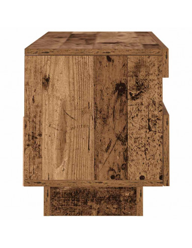 Mobile Porta TV con LED Legno Antico 100x35x40 cm Truciolato