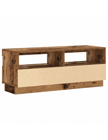 Mobile Porta TV con LED Legno Antico 100x35x40 cm Truciolato
