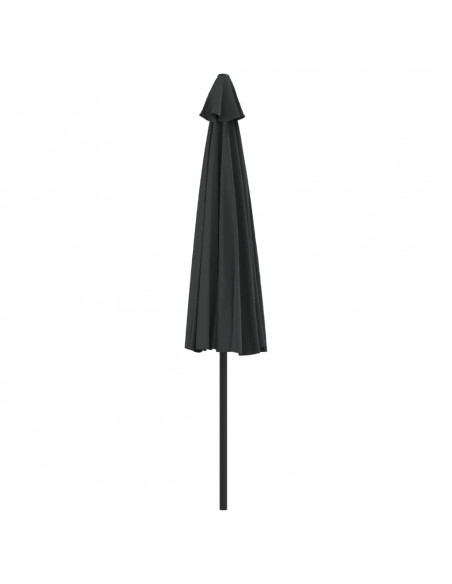 Ombrellone Balcone Palo in Alluminio Nero 300x155x223cm a Metà
