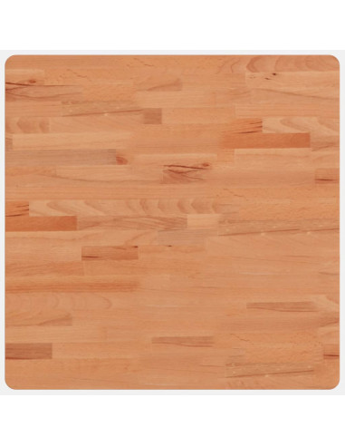 Piano per Tavolo 60x60x2,5 cm Quadrato Legno Massello di Faggio