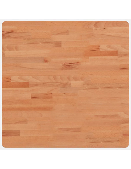 Piano per Tavolo 60x60x2,5 cm Quadrato Legno Massello di Faggio