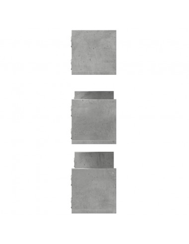 Mensole a Muro 2pz Grigio Cemento 58x18x18 cm in Truciolato