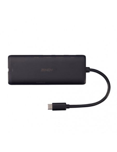 Lindy 43358 replicatore di porte e docking station per laptop Cablato USB 3.2 Gen 1 (3.1 Gen 1) Type-C Nero