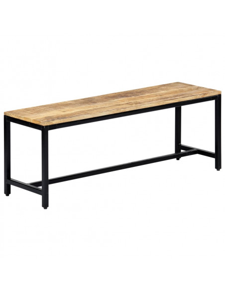Panca da Pranzo 120 cm in Legno Massello di Mango Grezzo
