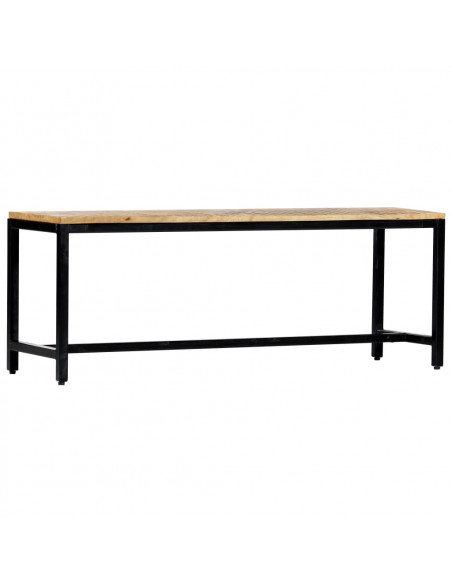 Panca da Pranzo 120 cm in Legno Massello di Mango Grezzo