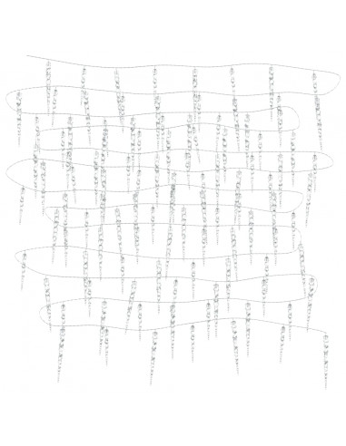 Luce Natale a Ghiacciolo 200 LED Blu 20 m Acrilico PVC