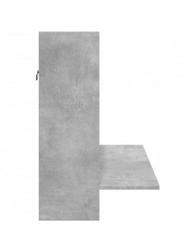 Scrivania a Parete Grigio Cemento 105x48x75cm Legno Multistrato