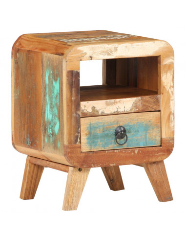 Comodino 30x30x41 cm in Legno Massello di Recupero