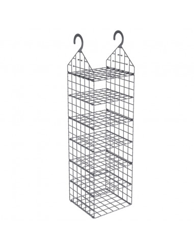 Organizer per Armadio da Appendere con 7 Ripiani 2 pz
