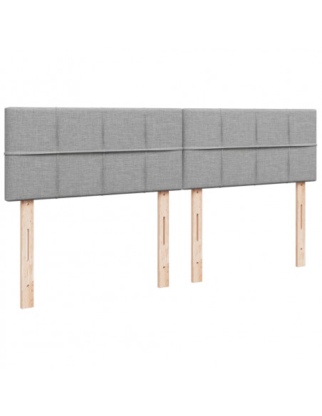 Giroletto a Molle con Materasso Grigio Chiaro180x200 cm Tessuto