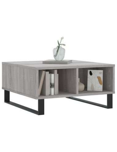 Tavolino da Salotto Grigio Sonoma 60x60x30 cm Legno Multistrato