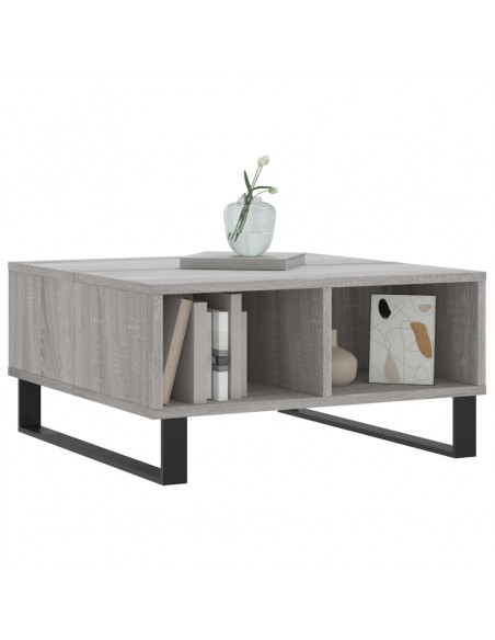 Tavolino da Salotto Grigio Sonoma 60x60x30 cm Legno Multistrato