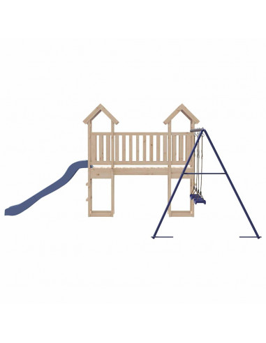 Set da Gioco da Esterno in Legno Massello di Pino