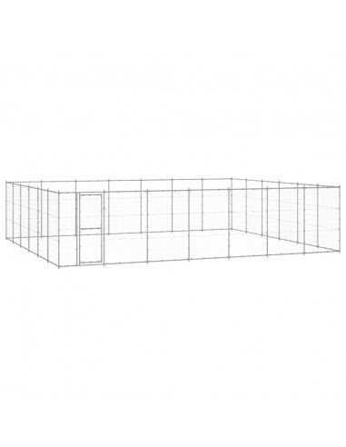 Gabbia per Cani da Esterno in Acciaio Zincato 50,82 m²