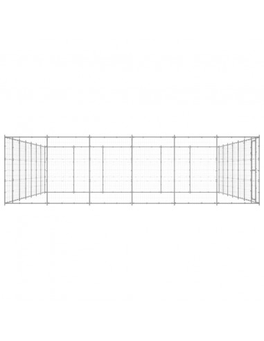 Gabbia per Cani da Esterno in Acciaio Zincato 50,82 m²