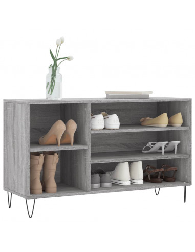 Scarpiera Grigio Sonoma 102x36x60 cm in Legno Multistrato