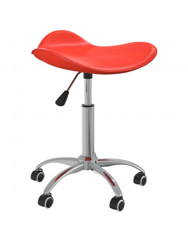 Sedia da Ufficio Rossa in Similpelle