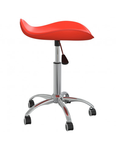 Sedia da Ufficio Rossa in Similpelle