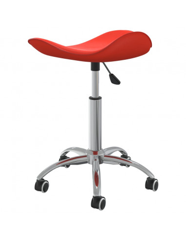 Sedia da Ufficio Rossa in Similpelle