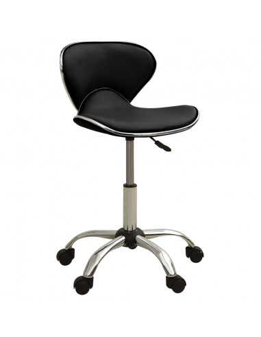 Sedia da Ufficio Nera in Similpelle