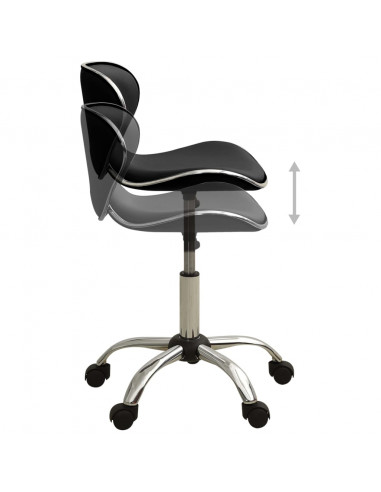 Sedia da Ufficio Nera in Similpelle