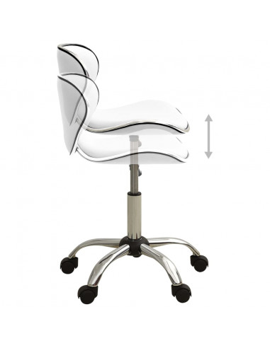 Sedia da Ufficio Bianca in Similpelle