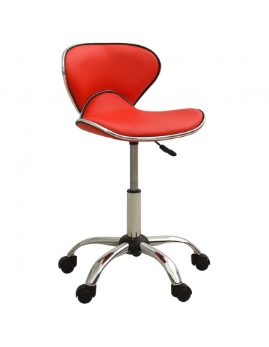 Sedia da Ufficio Rossa in Similpelle