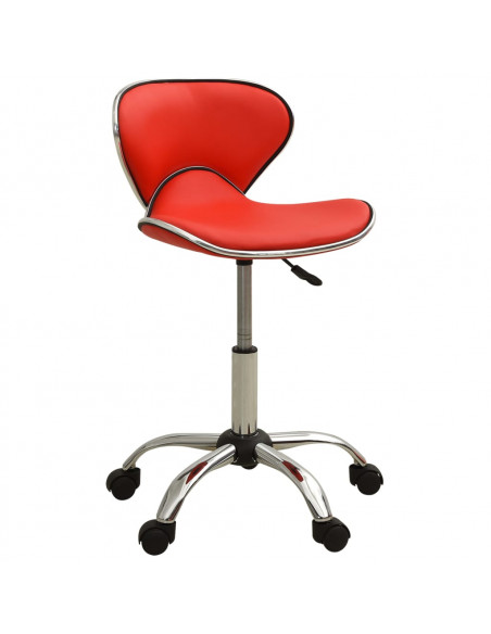 Sedia da Ufficio Rossa in Similpelle