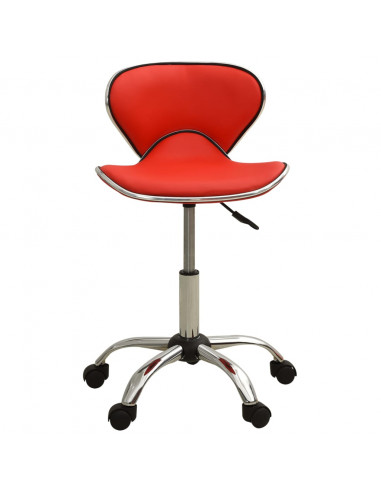 Sedia da Ufficio Rossa in Similpelle