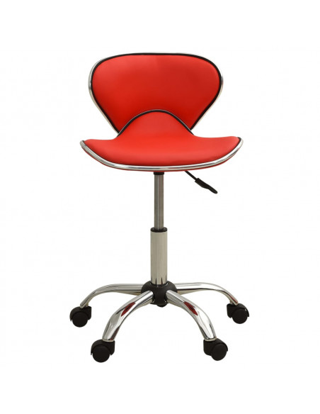 Sedia da Ufficio Rossa in Similpelle