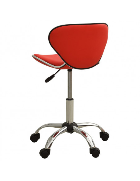 Sedia da Ufficio Rossa in Similpelle