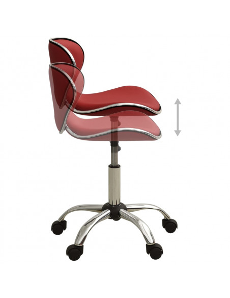 Sedia da Ufficio Rosso Vino in Similpelle