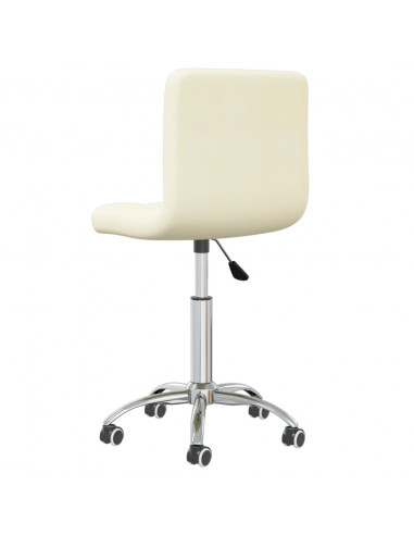Sedia Girevole da Ufficio Crema in Tessuto