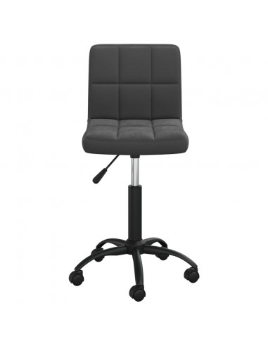 Sedia Girevole da Ufficio Nera in Velluto