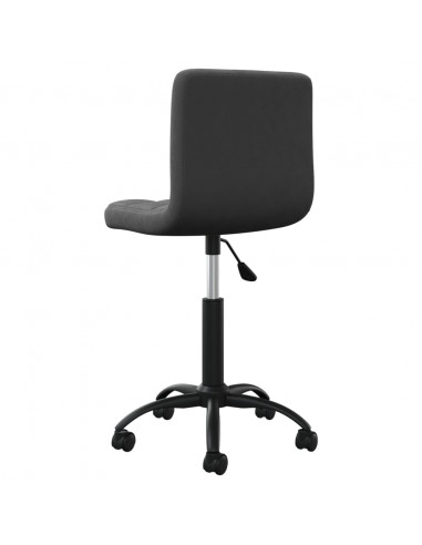 Sedia Girevole da Ufficio Nera in Velluto