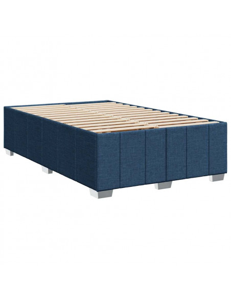 Giroletto a Molle con Materasso Blu 120x200 cm in Tessuto