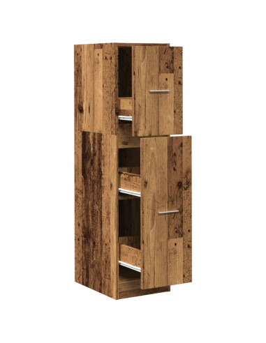 Armadietto da Farmacia Legno Vecchio 30x41x118 cm in Truciolato