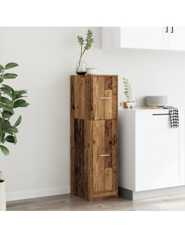 Armadietto da Farmacia Legno Vecchio 30x41x118 cm in Truciolato