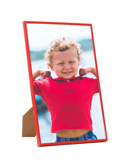 Cornici Foto Collage 5 pz per Parete o Tavolo Rosse 70x90cm MDF