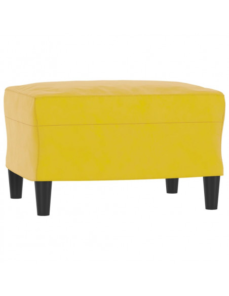 Set di Divani 3 pz Giallo in Velluto