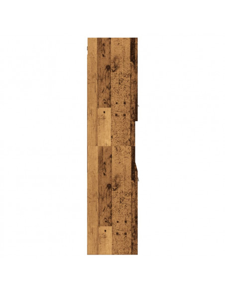 Mobile Pensile da Bagno Legno Antico 30x30x130 cm in Truciolato