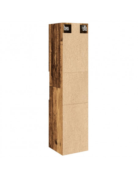 Mobile Pensile da Bagno Legno Antico 30x30x130 cm in Truciolato